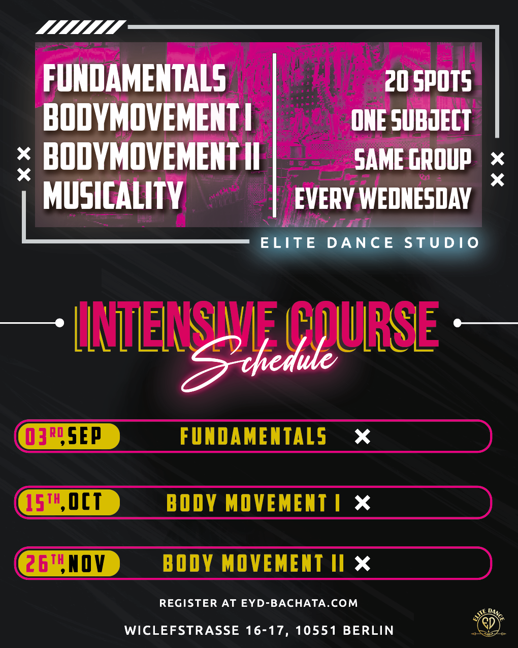 Bachata Intensive Courses — Poster